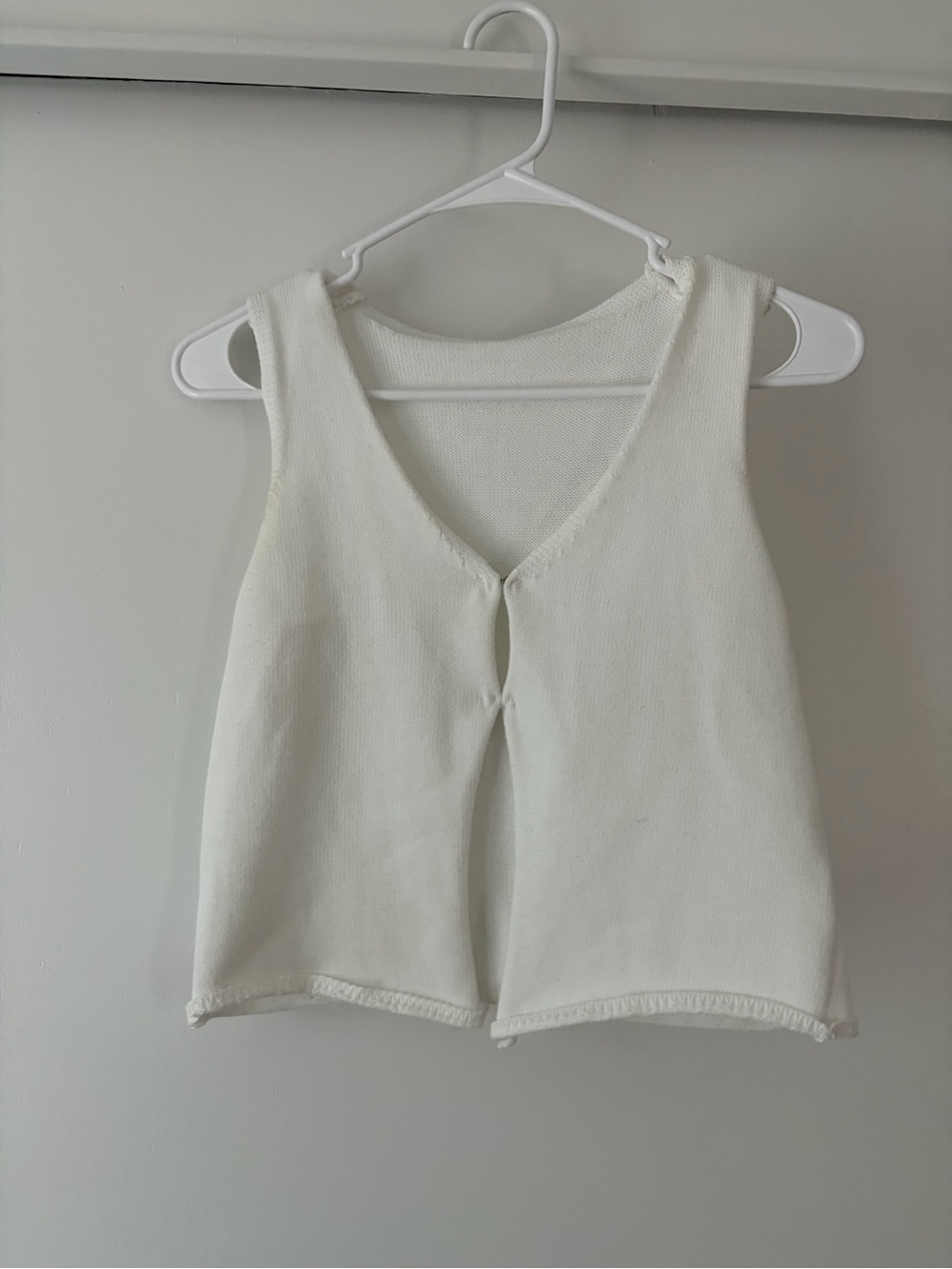 White Sleeveless Knit Top